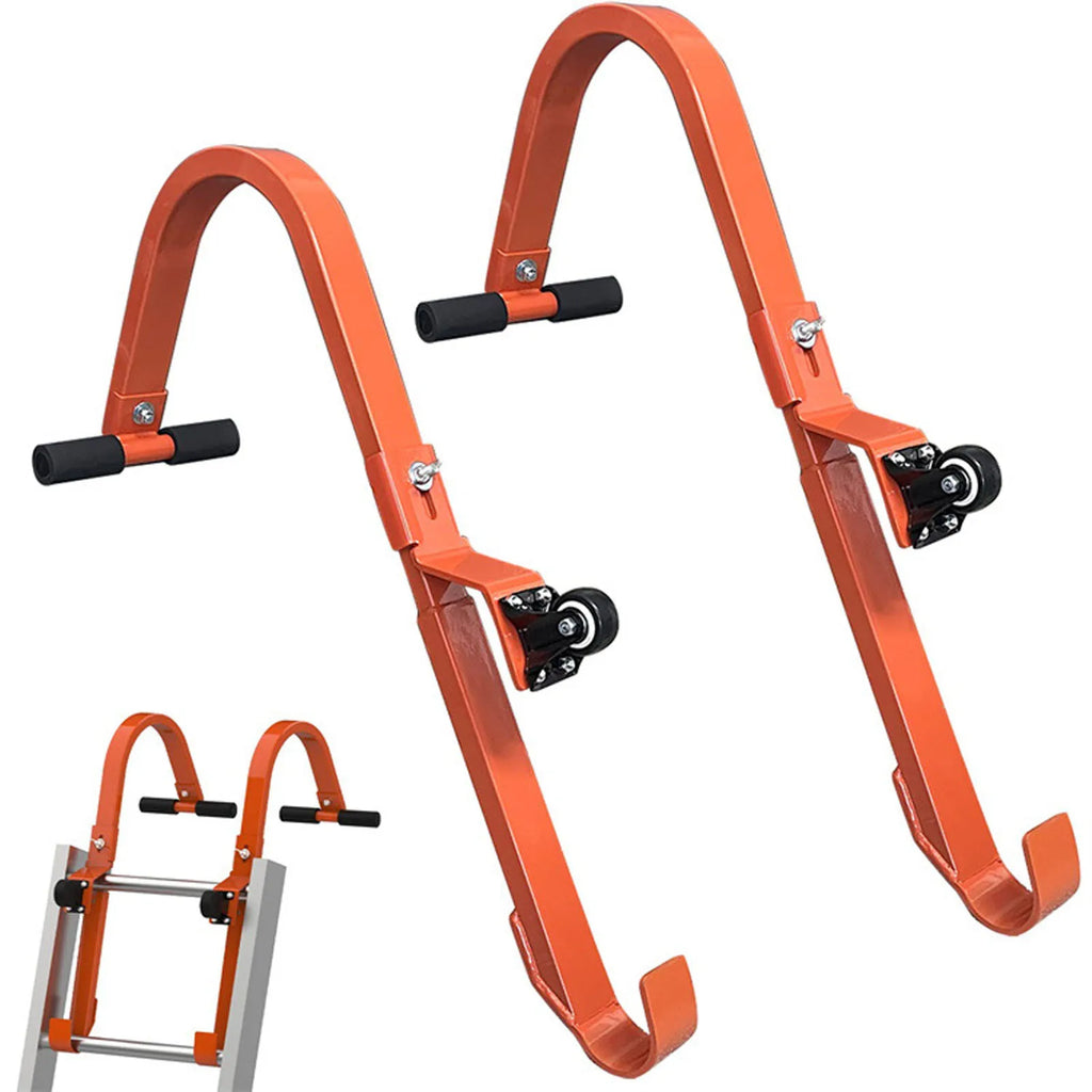 Ladder Roof Hook Alloy Steel Multifunctional Extension Ladder Stabilizer for Gutter Cleaner Roofer Painter Oasis Select Red