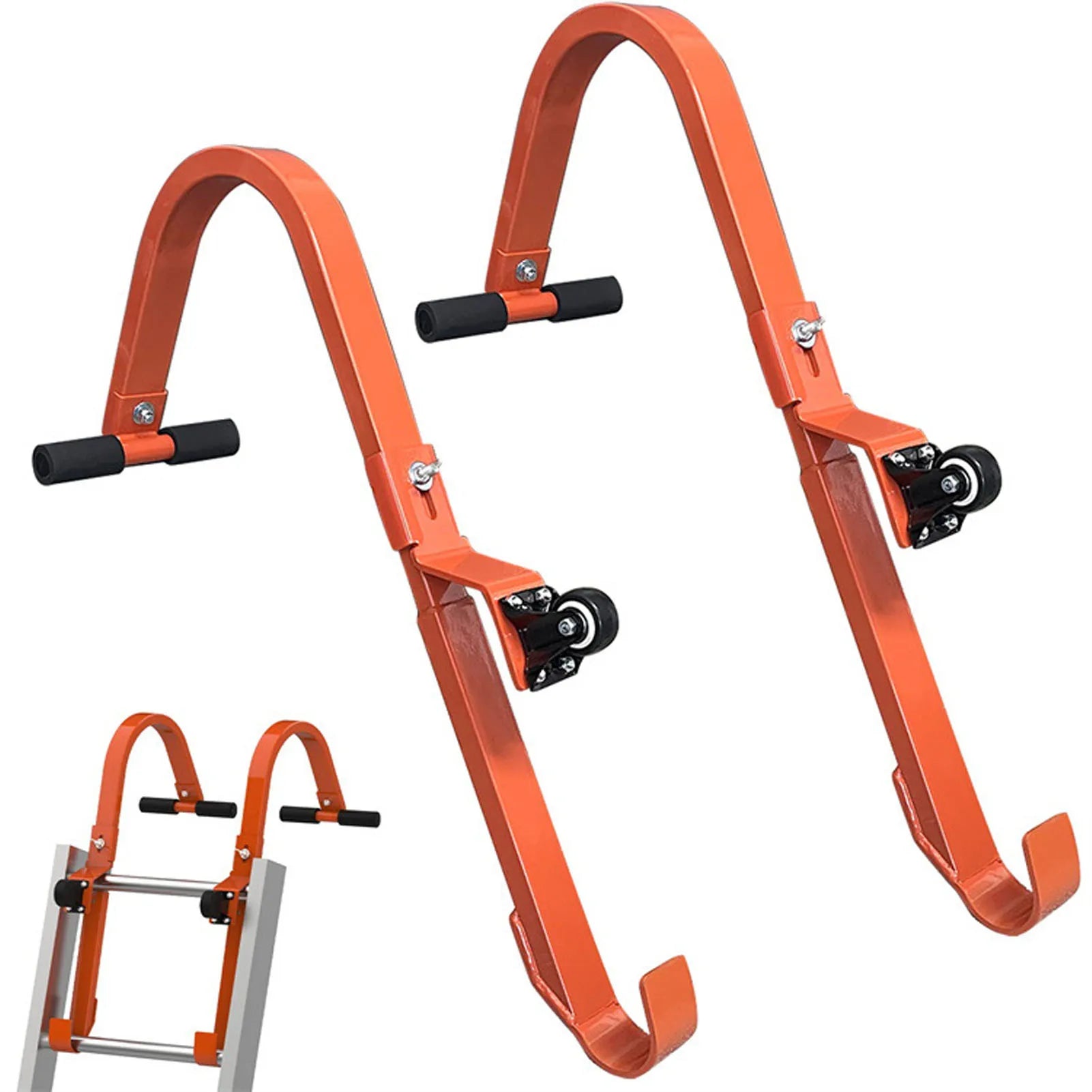 Ladder Roof Hook Alloy Steel Multifunctional Extension Ladder Stabilizer for Gutter Cleaner Roofer Painter Oasis Select Red