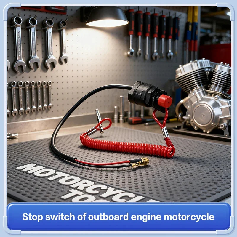 Boat Outboard Switch Engine Motor Lanyard Kill Urgent Stop Button Safety Connector Cord Oasis Select