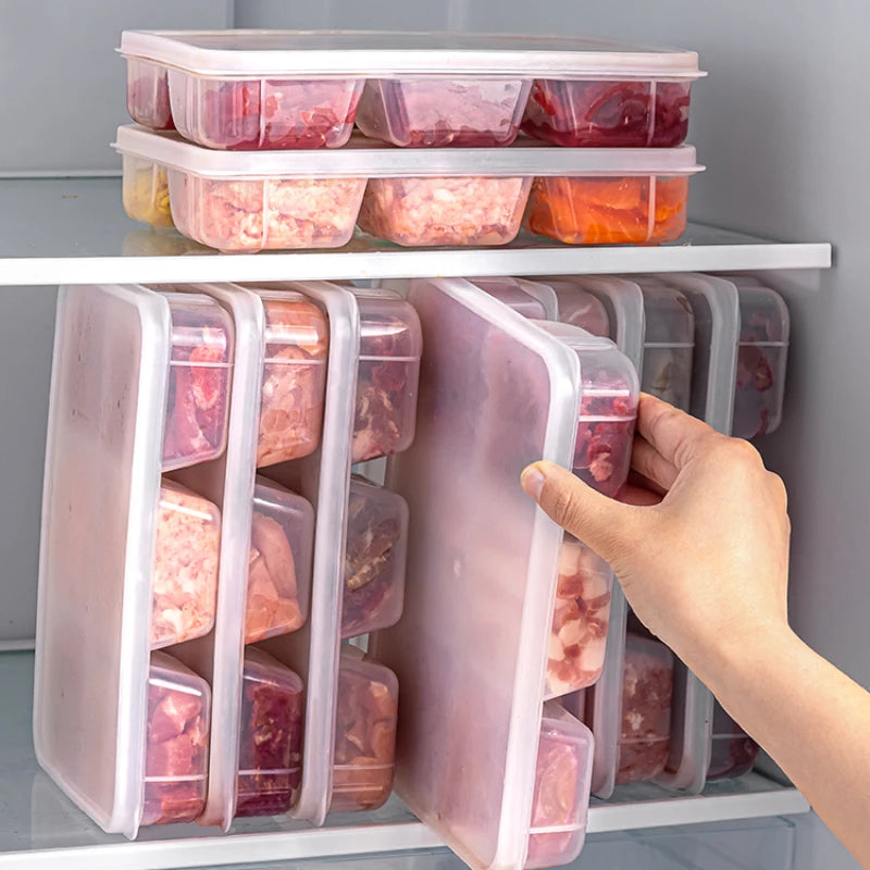 Refrigerator frozen meat division box Freezer room division storage box Prepared food box fresh-keeping box Oasis Select