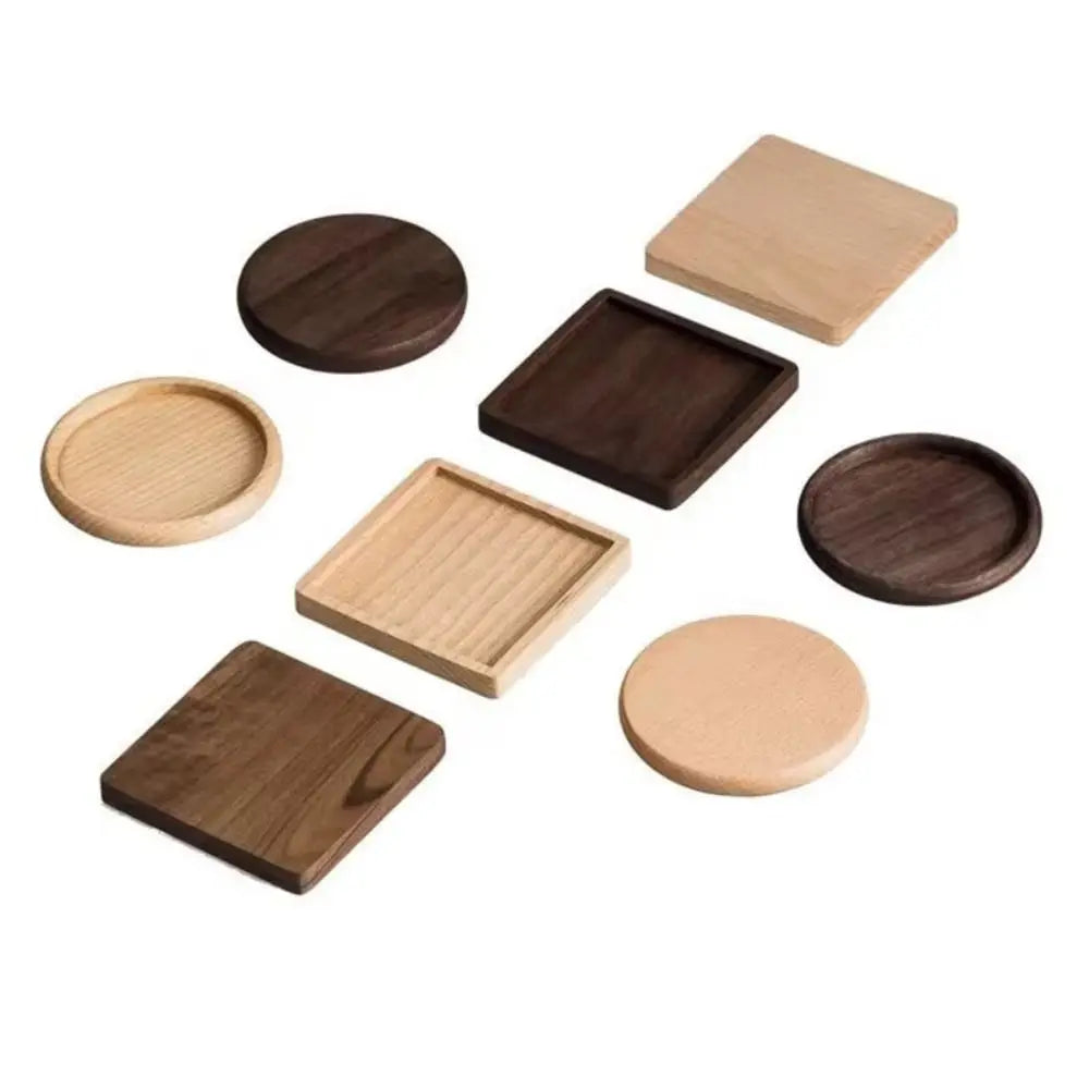 Wood Bamboo Coasters | Heat-Resistant Tea & Coffee Cup Mats