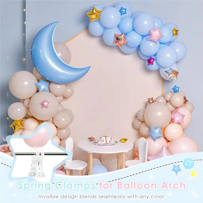 2026-WISH Spring Clamps, 3.5 Inch Clear Plastic Clips 10 Pcs For Balloon Arch Backdrop Craft Decoration, Design Oasis Select