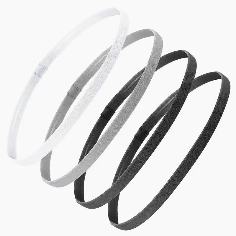6/3Pieces Solid Thick Non-Slip Elastic Sports Outdoor Headbands Hair Headbands Exercise Hair Bands Sweatbands for Women for Men Oasis Select
