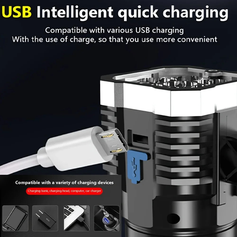POCKETMAN 7-LED COB Rechargeable Flashlight 3800 Lumen