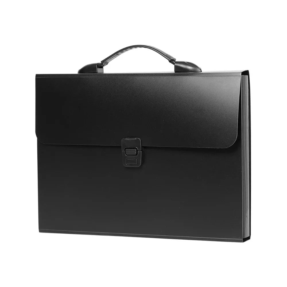 13 Layers Accordion File Folder Large Capacity Waterproof Expanding File Organizer Multifunctional Portable Document Storage Bag Oasis Select Black