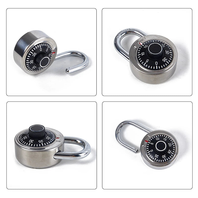 Practical Turntable Password Lock Retro Turntable Metal Mini Keyless Padlock For Safe Deposit Box Drawer Locker Small Padlock Oasis Select