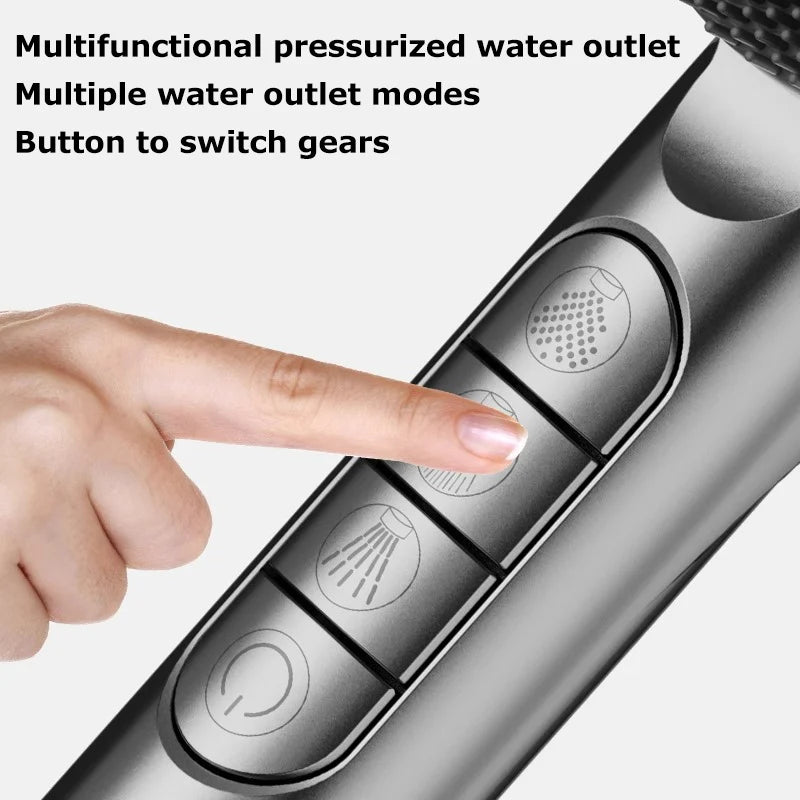 4-Speed Handheld Shower Head & Bracket Set | Rainfall Boost