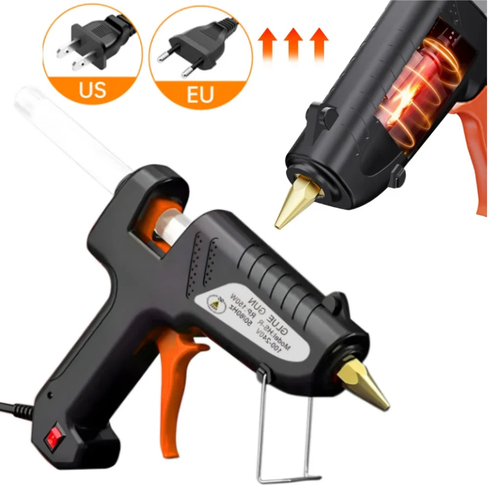 100/150W Household Lithium Electrothermal Glue Gun with Glue Sticks Industrial Guns Heat Temperature Thermo Electric Repair Tool Oasis Select