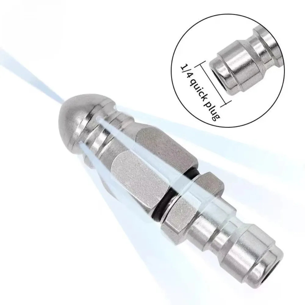 G1/4 " Pressure Washer Sewer Jetter Nozzle Drain Cleaning Washing Accessories Pressure Sprayer Nozzle Mouse Head Oasis Select
