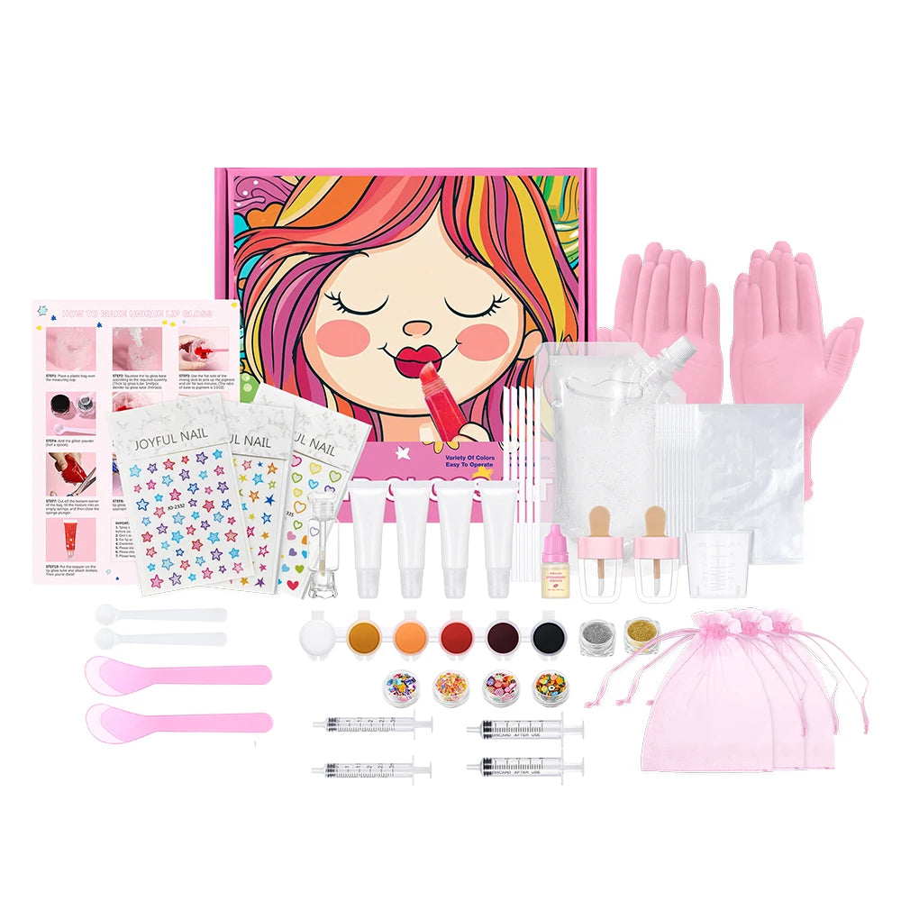 Lakerain DIY Lip Gloss Making Kit – Kids Gift Set DIY Lip Gloss Kit Oasis Select 1set