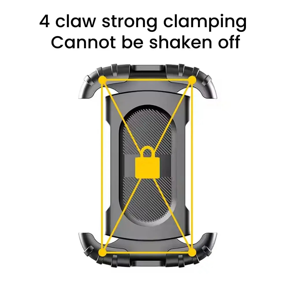 360° Bike & Motorcycle Phone Holder – Universal Non-Slip Mount