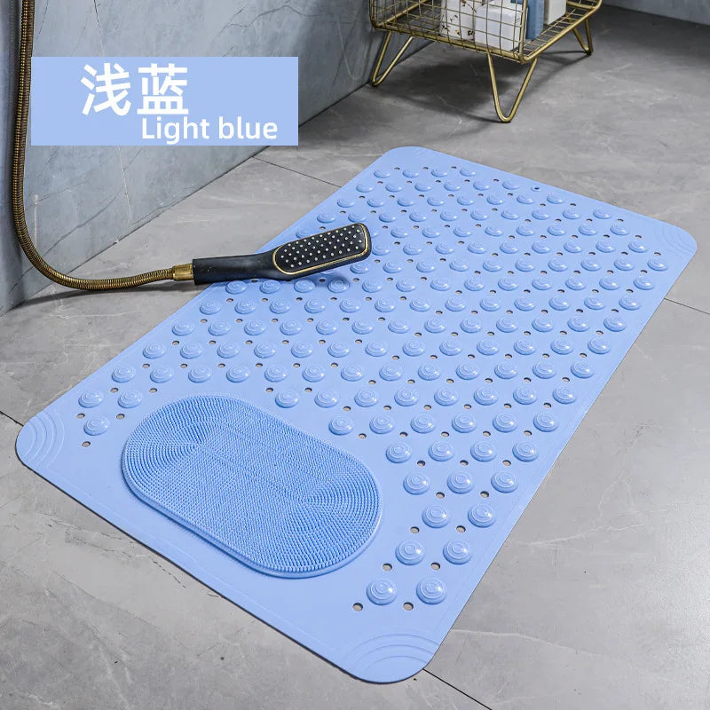 New Non-slip Bath Mat with Suction Cup and Drain Hole, Soft Machine-washable Shower Mat Non-slip Bath Mat Oasis Select 02 36x70cm