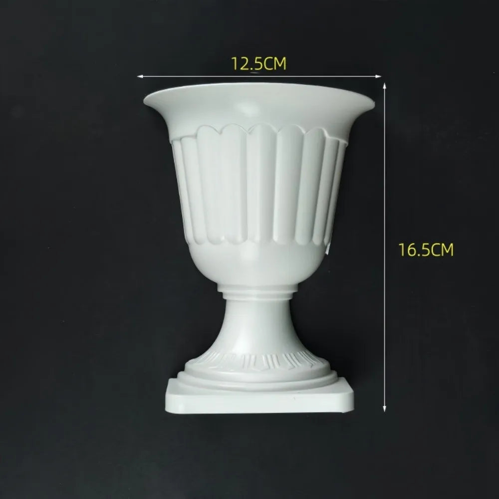 French Oil Painting Half Wall Vase – White Floral Décor