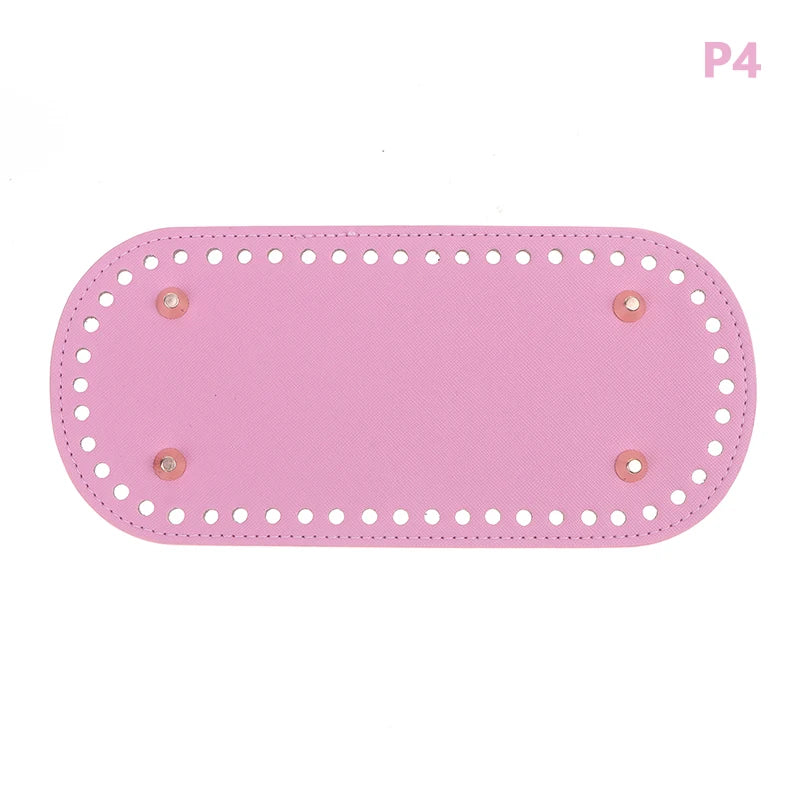 PU Leather Bag Bottom Base with Holes for DIY Crochet Bags Crochet Bag Base Oasis Select 4