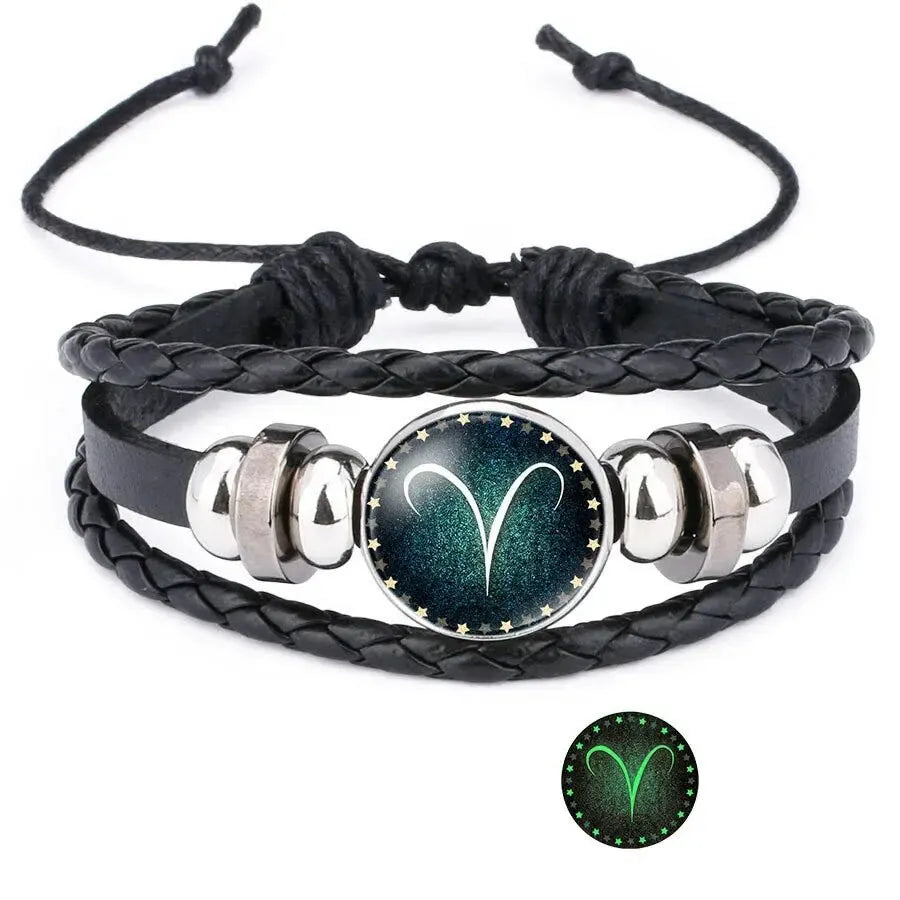 Glow in the Dark Zodiac Constellation Bracelet | All 12 Signs Constellation Bracelet Oasis Select Aries
