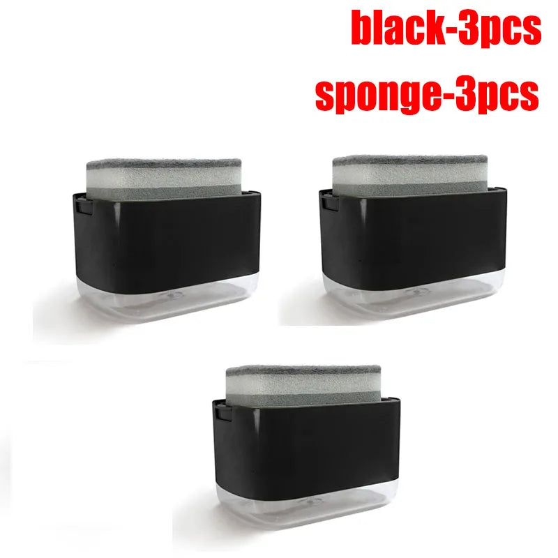 Dishwashing Liquid Dispensers Kitchen Soap Dispensers Dish Soap Dispenser Kitchen Detergent Large Capacity Sink Automatic Home Oasis Select black-B-3pcs