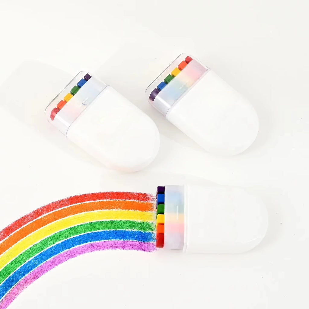 6 Colors Rainbow Crayon Paint Stick - Colorful Birthday Party Favors , Family Theme Party Supplies Gift Oasis Select