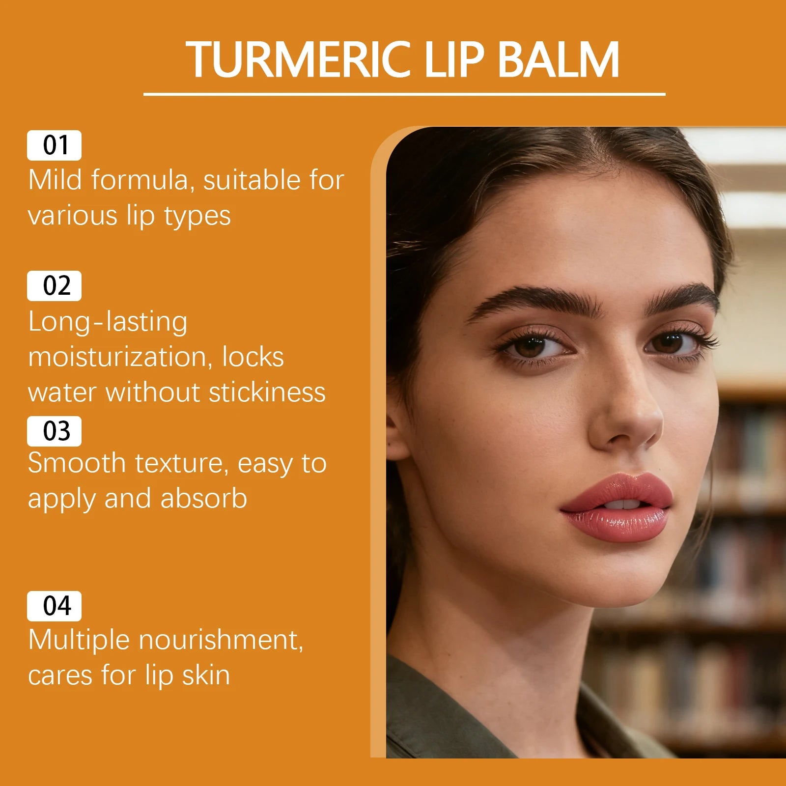 Turmeric Lip Balm – Moisturize, Brighten & Repair Dry Lips Lip Balm Oasis Select