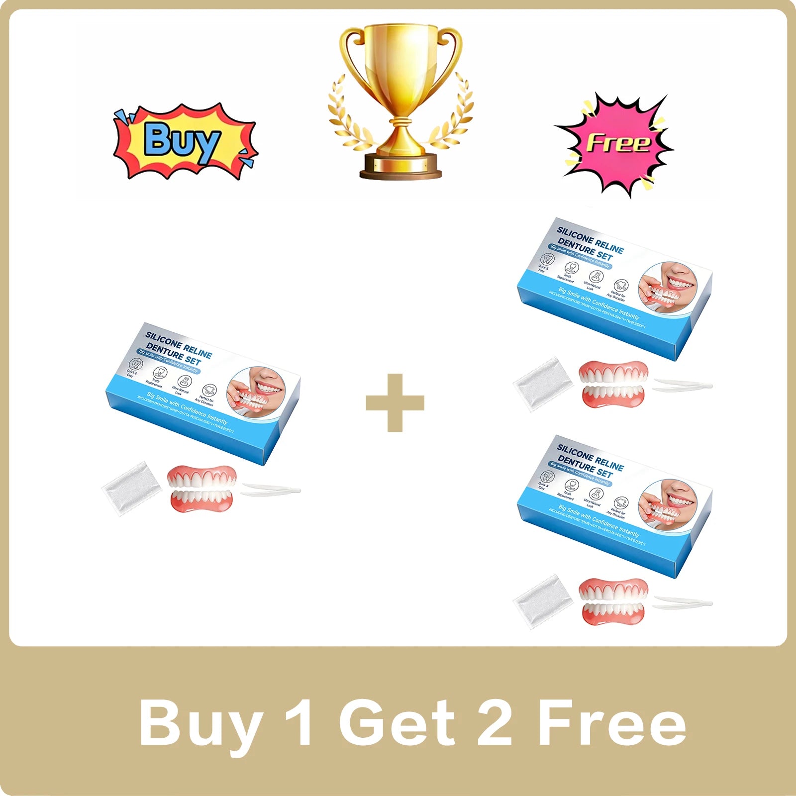 Moldable Smile Veneers – Instant Cosmetic Fake Teeth Denture Set Cosmetic Smile Veneers Oasis Select Buy 1 Get 2 Free
