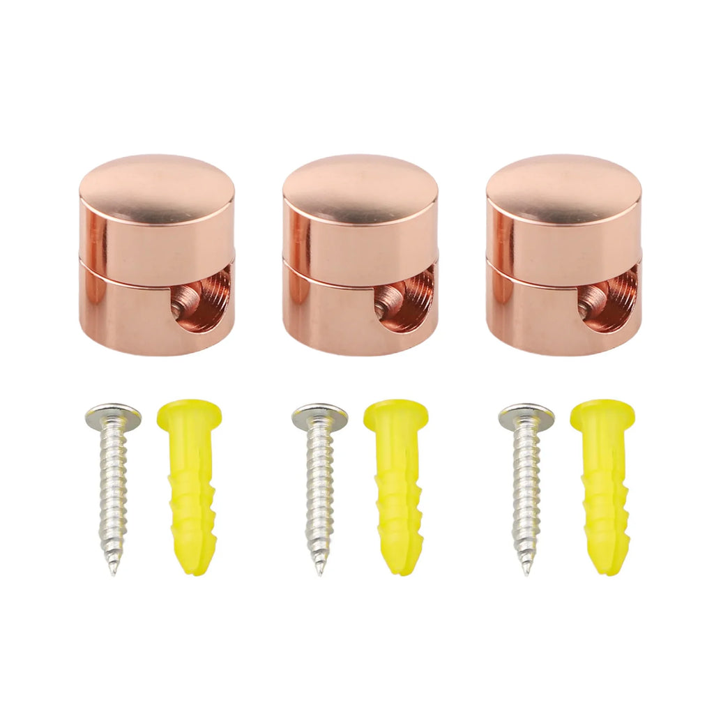 3pcs DIY Pendant Light Cable Cord Hook Metal Cord Holder Cable Anchors Wire Organizer Hanging Lighting Fixture Base Accessories Oasis Select rose gold
