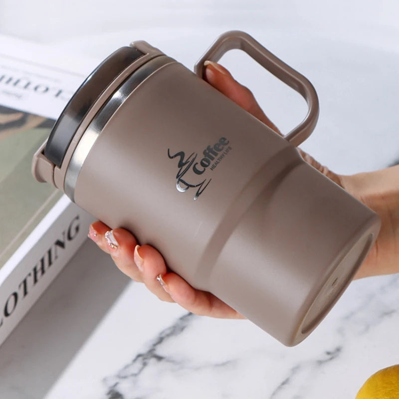 550ML Stainless Steel Insulated Coffee Mug with Lid & Spoon for Office, Students, Sports & Outdoor Activities Coffee Travel Mug Oasis Select