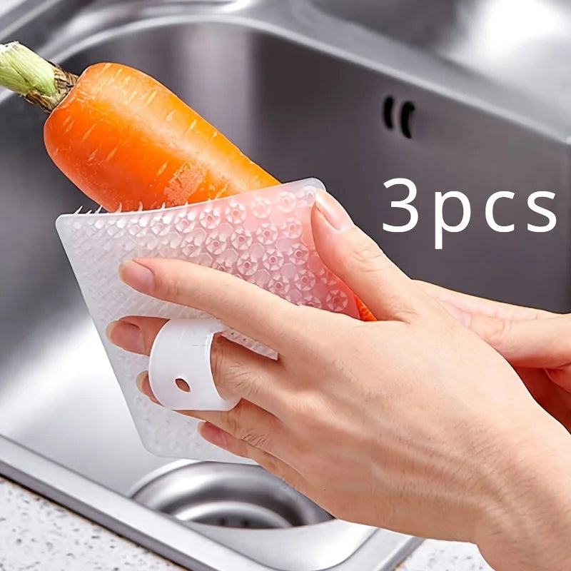 Soft Bristle Vegetable & Fruit Cleaning Brush – 1 or 3 Pack Produce Cleaning Brush Oasis Select 3PCS