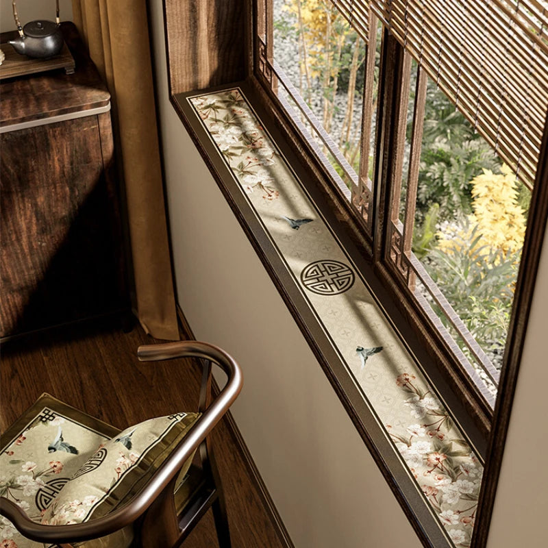 Window sill mat Window edge leather protective mat Sun protection waterproof dust Chinese bay window mat Oasis Select