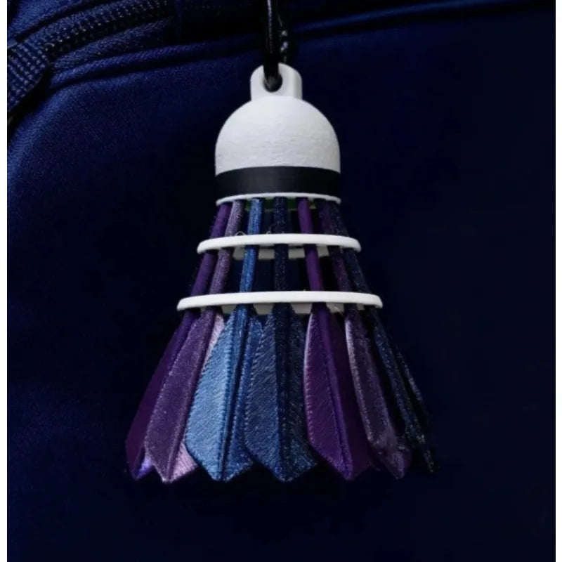 Blue and White Badminton Pendant with High Aesthetic Value Creative Badminton Player Sports Backpack Pendant Decoration Oasis Select