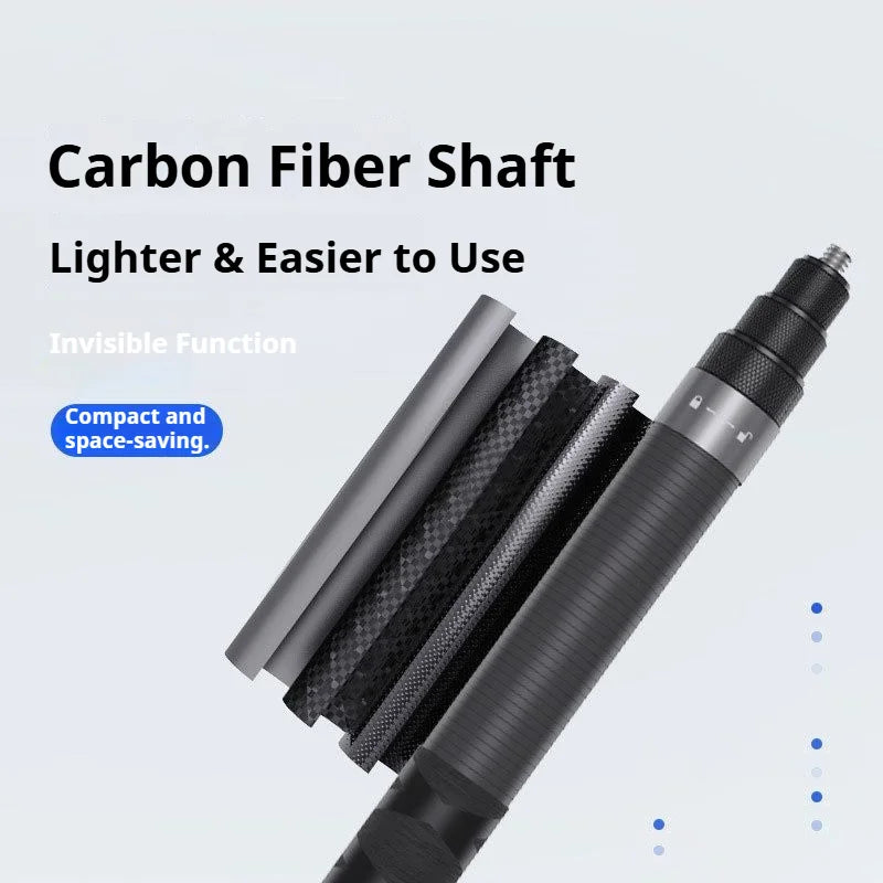 Carbon Fiber Invisible Selfie Stick | Insta360 X5 X4 GoPro DJI