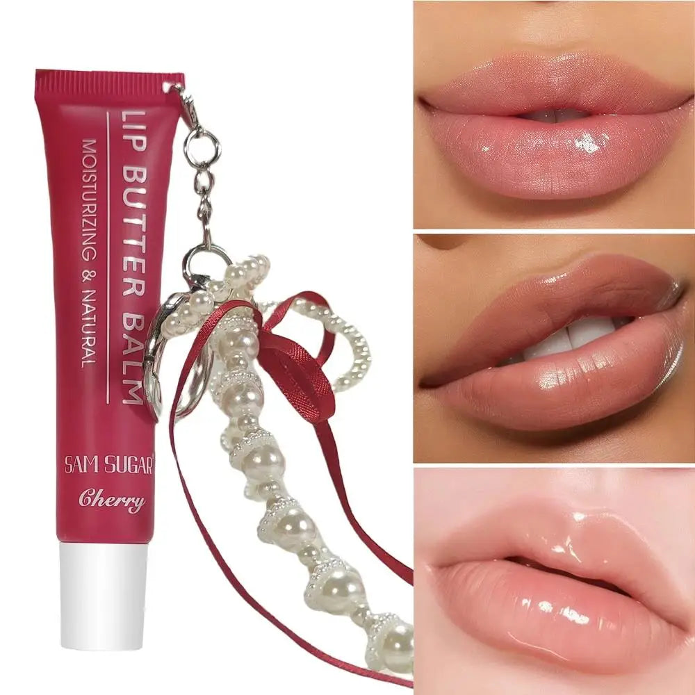 SAM SUGAR Pearl Chain Lip Butter Balm Mirror Gloss | 5 Shades