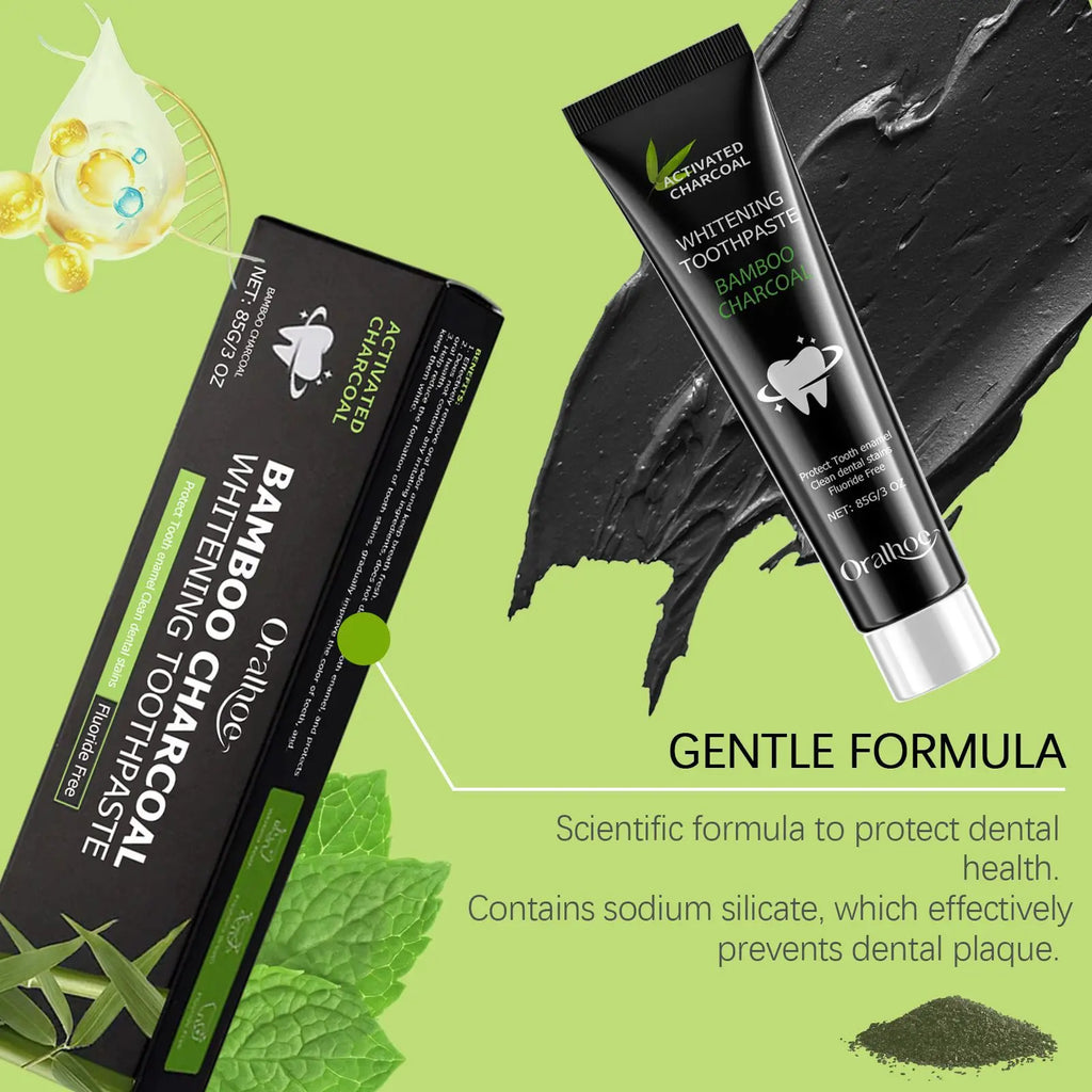 Oralhoe Bamboo Charcoal Whitening Toothpaste – Remove Stains Whitening Toothpaste Oasis Select