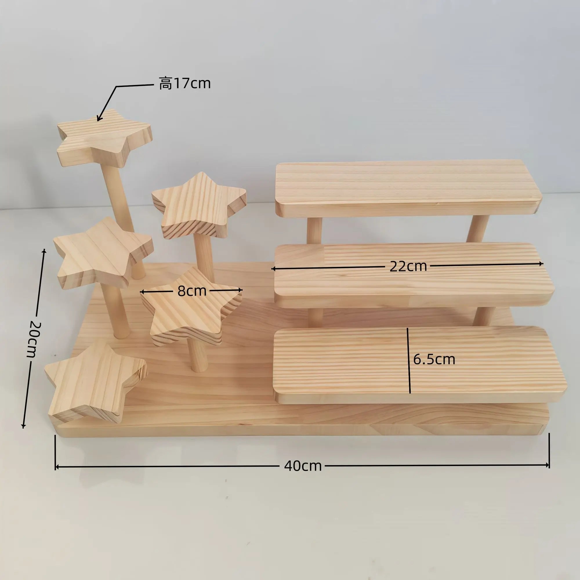 Wooden Display Stand – Jewelry, Succulents, Pastry & More
