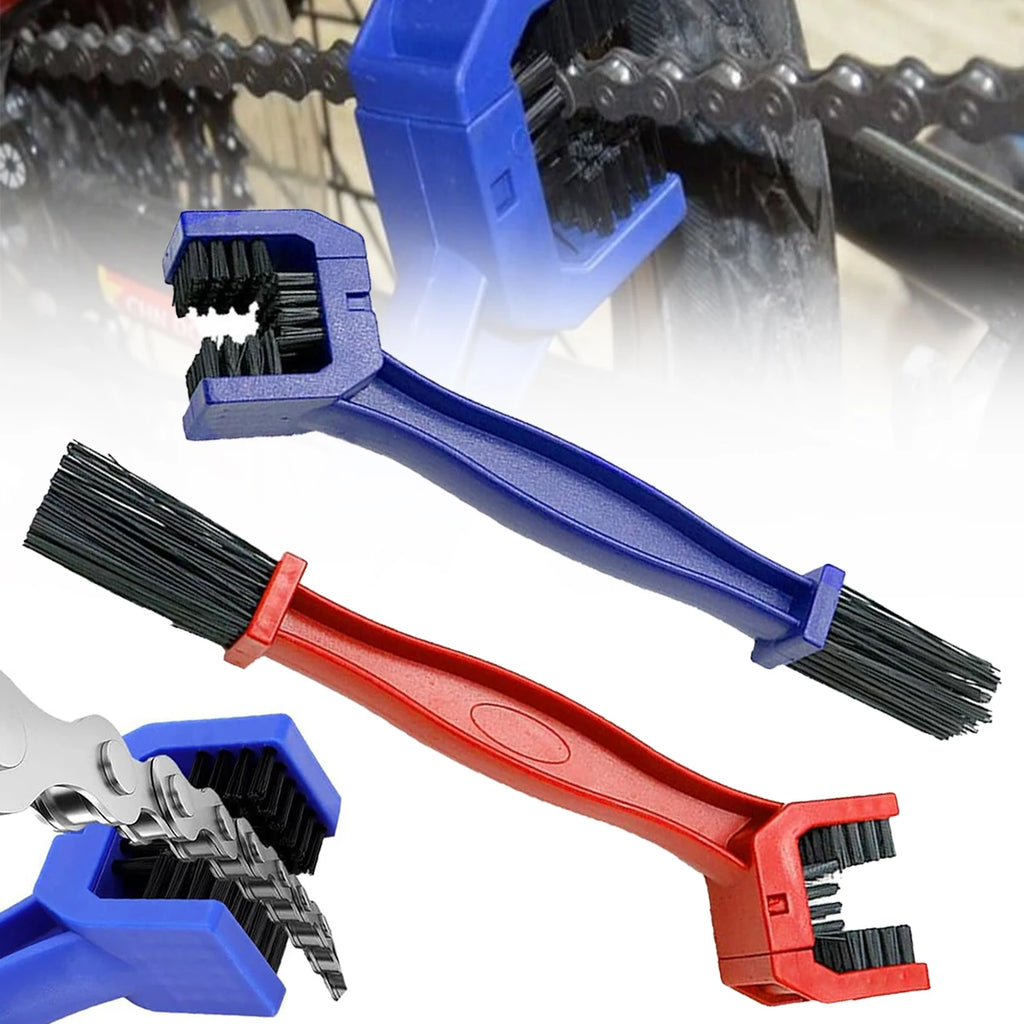 Bike Chain Cleaner Motorcycle Chain Brush Double Ended Nylon Bristles Bike Gear Maintenance Easy Scrub Durable Tool Oasis Select