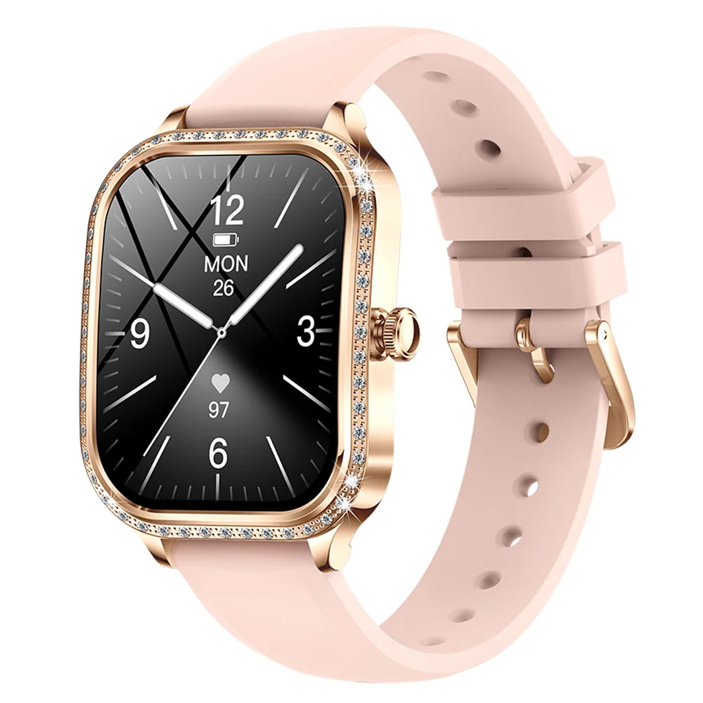 New Women Fashion Smart Watch Lady Blue Tooth Call Smartwatch Waterproof Health Monitor Wristwatch Sports Fitness Tracker Music Oasis Select RGPIS