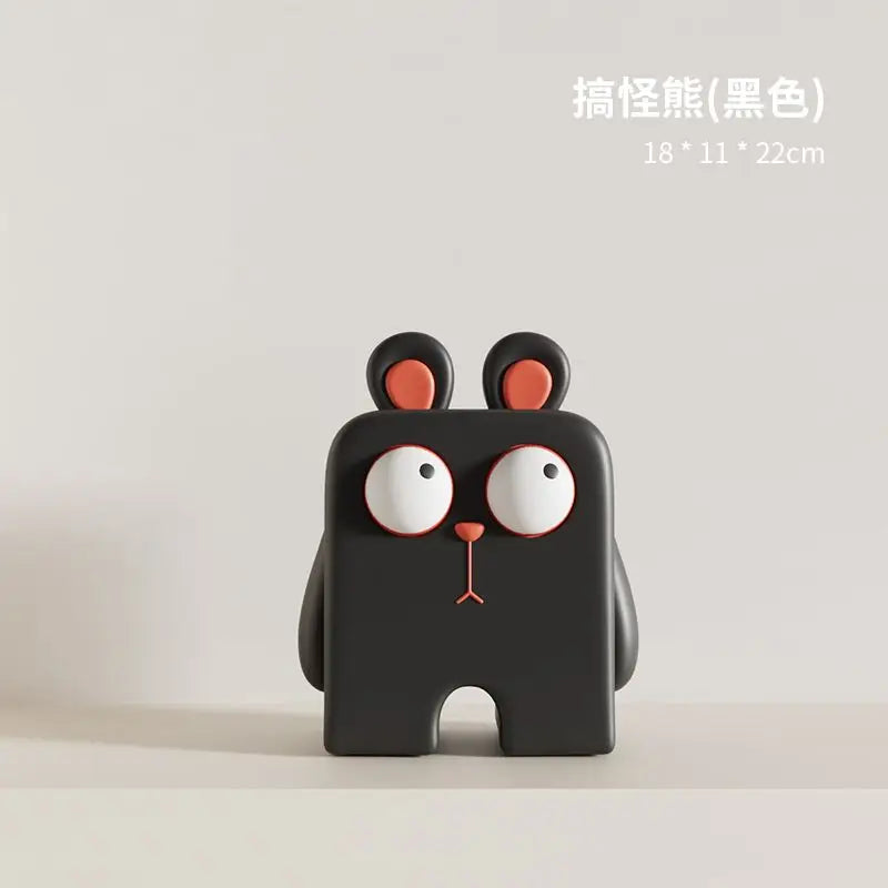TV cabinet ornament home jewelry entrance high-end soft decoration jewelry cream style model room wine cabinet decoration Oasis Select Black Bear