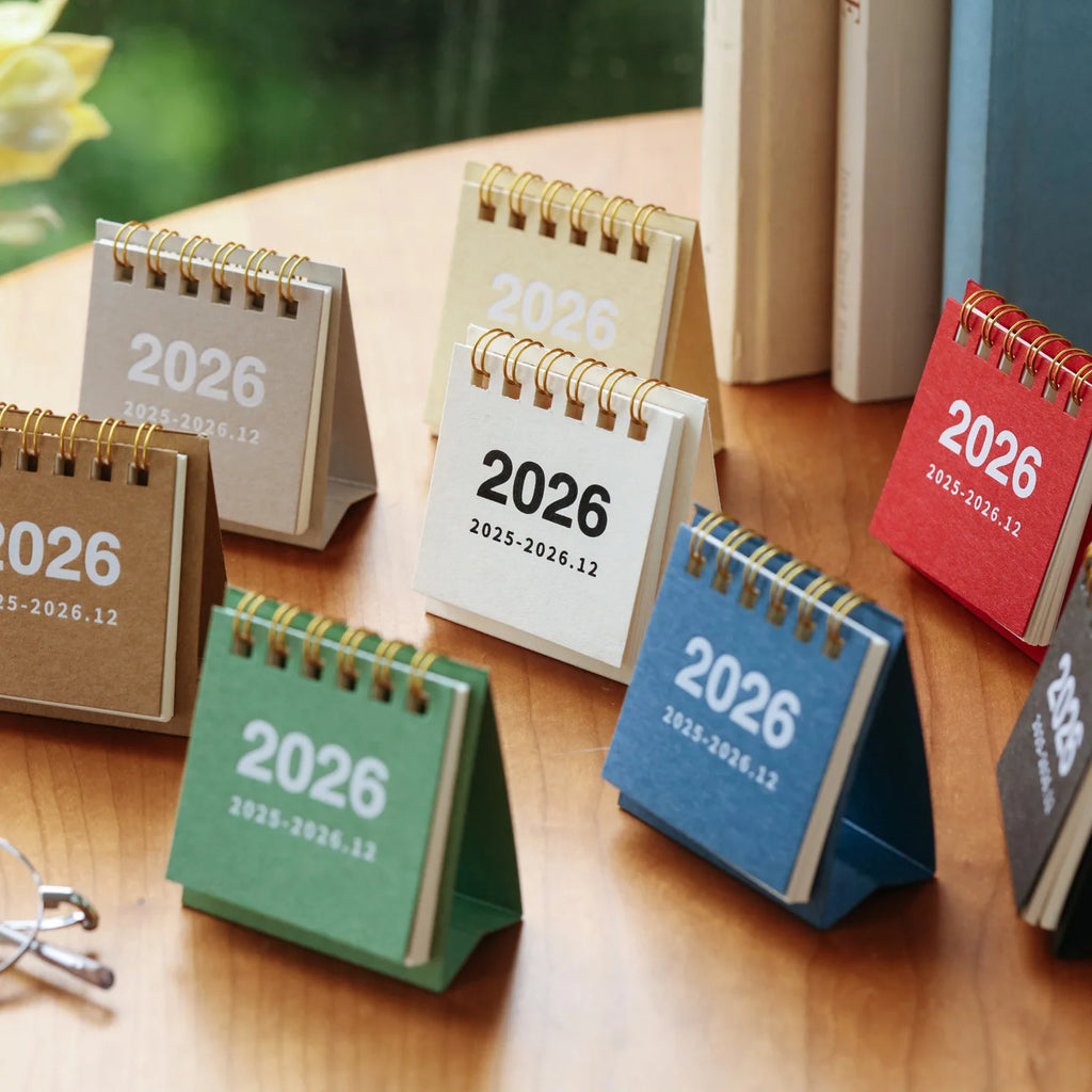 2026 Mini Desktop Calendar Creative Planning Desk Calendar for School, Dormitory, Room, Desktop Decoration, Office Stationery Oasis Select