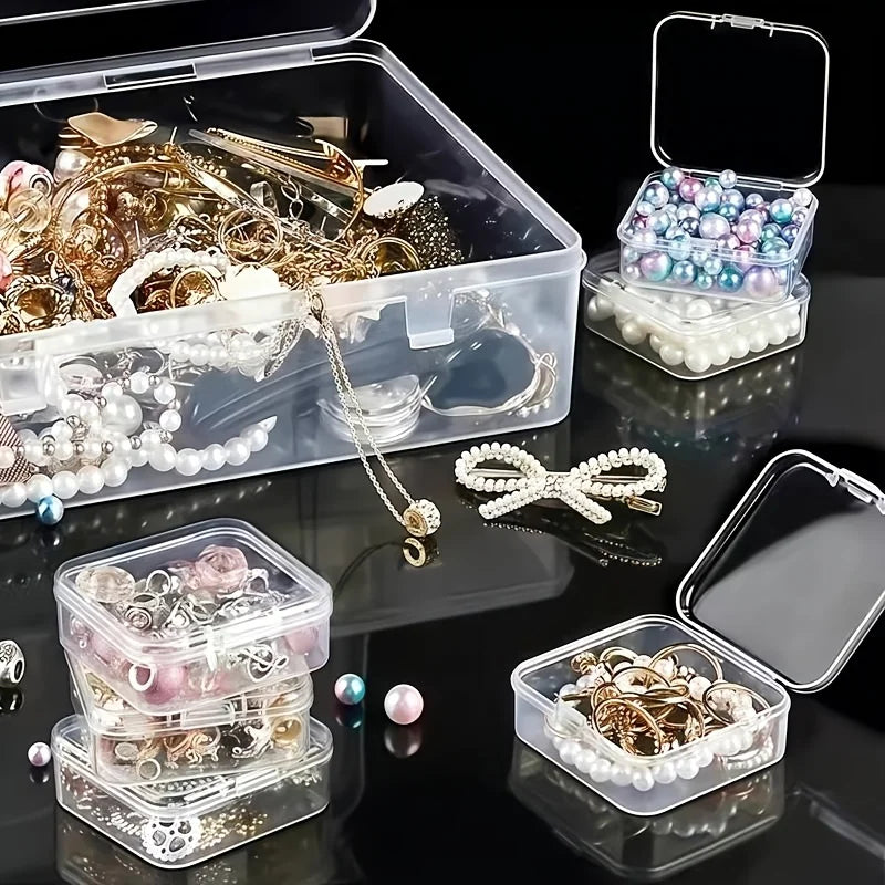 Plastic Storage Box Set With Small Containers For Jewelry Beads Craft Accessories Clear Organizer Case Fridge Produce Basket Oasis Select