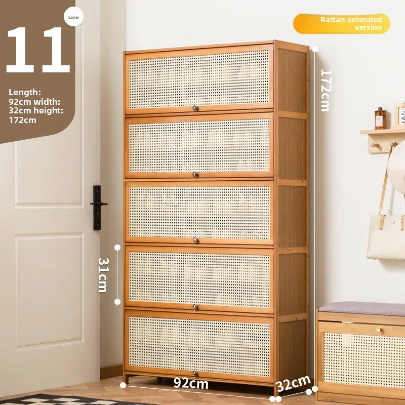 Imitation rattan woven shoe cabinet, simple shoe rack at the door of the home, economical, good-looking indoors Oasis Select Eleven floors 92