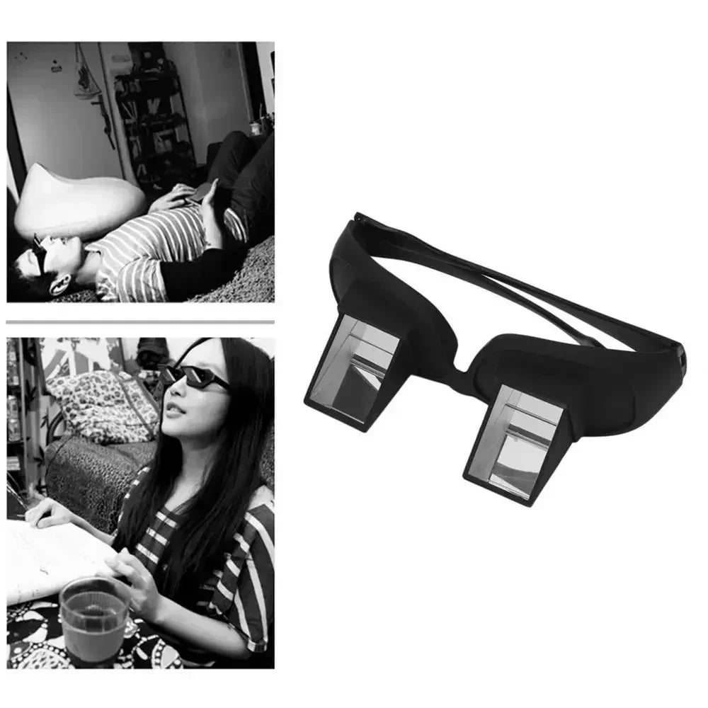 Lazy Eyeglasses Lazy Reading Glasses Prismatic Horizontal Glasses Lying Down Bed Reading Watching HD Readers Glasses Oasis Select