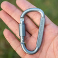 Tactical Steel D Keychain Shape Hook Buckle Clip Climbing Army Carabiner Hanging Fit Outdoor Camping Survival Edc Caribiner Oasis Select 1PC