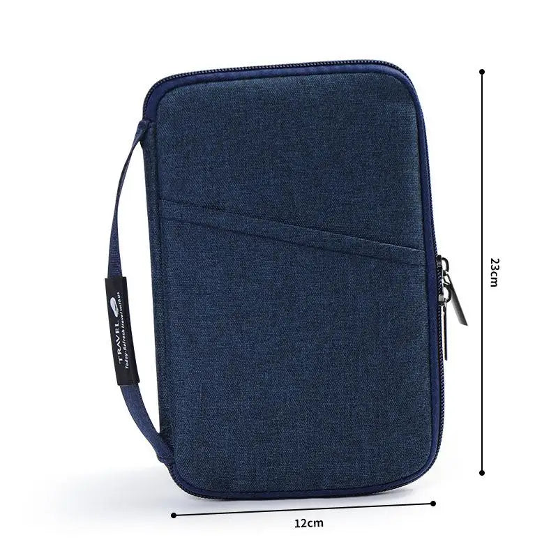 Waterproof Travel Passport Holder RFID Safe Family Organizer Case with Multiple Card Slots - Family Travel Wallet Oasis Select Navy