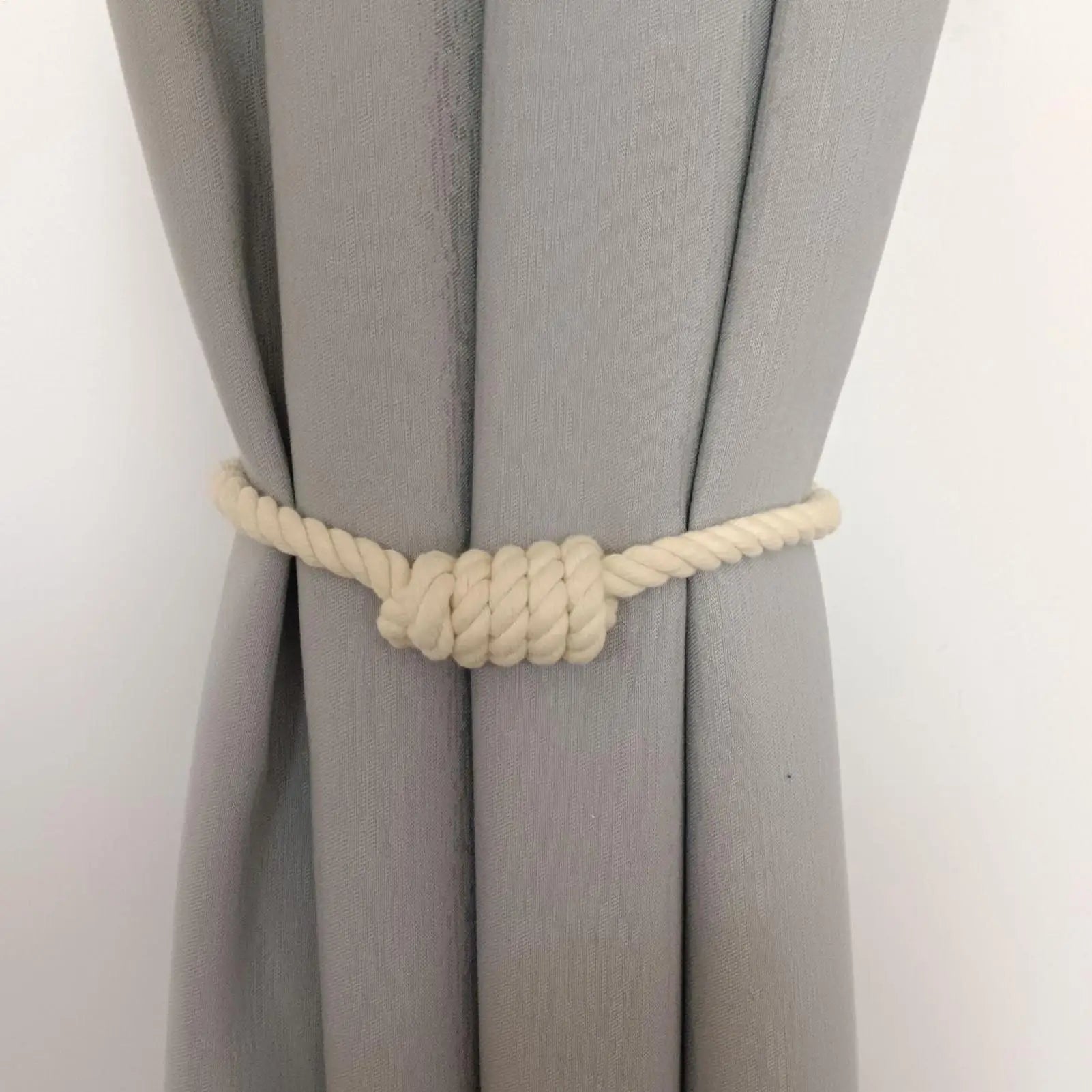 2Pcs Magnetic Curtain Tiebacks Outdoor Elegant Decorative Tie Backs Modern Rope Tiebacks For Drapes Window Curtain Holder Clip Oasis Select