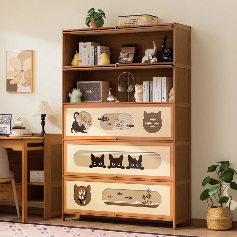 Bookcase integrated whole wall combination full wall bookcase display cabinet locker bookshelf against wall solid wood cabinet Oasis Select