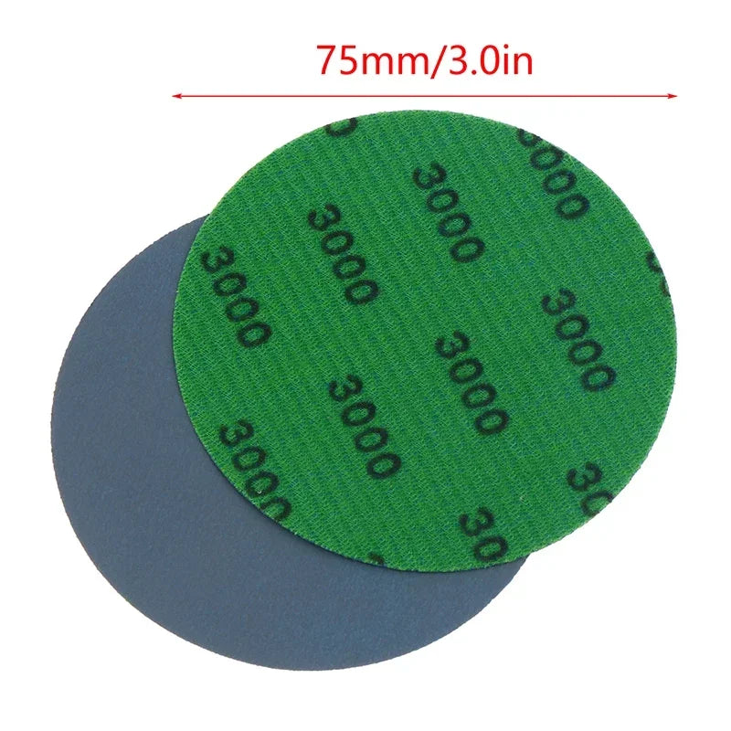 30Pcs 3 Inch 75MM Sanding Paper Set 800-3000 Grit Wet Dry Sanding Discs Hook Loop Sandpaper Abrasive Tools Fit For Metal Wood Oasis Select