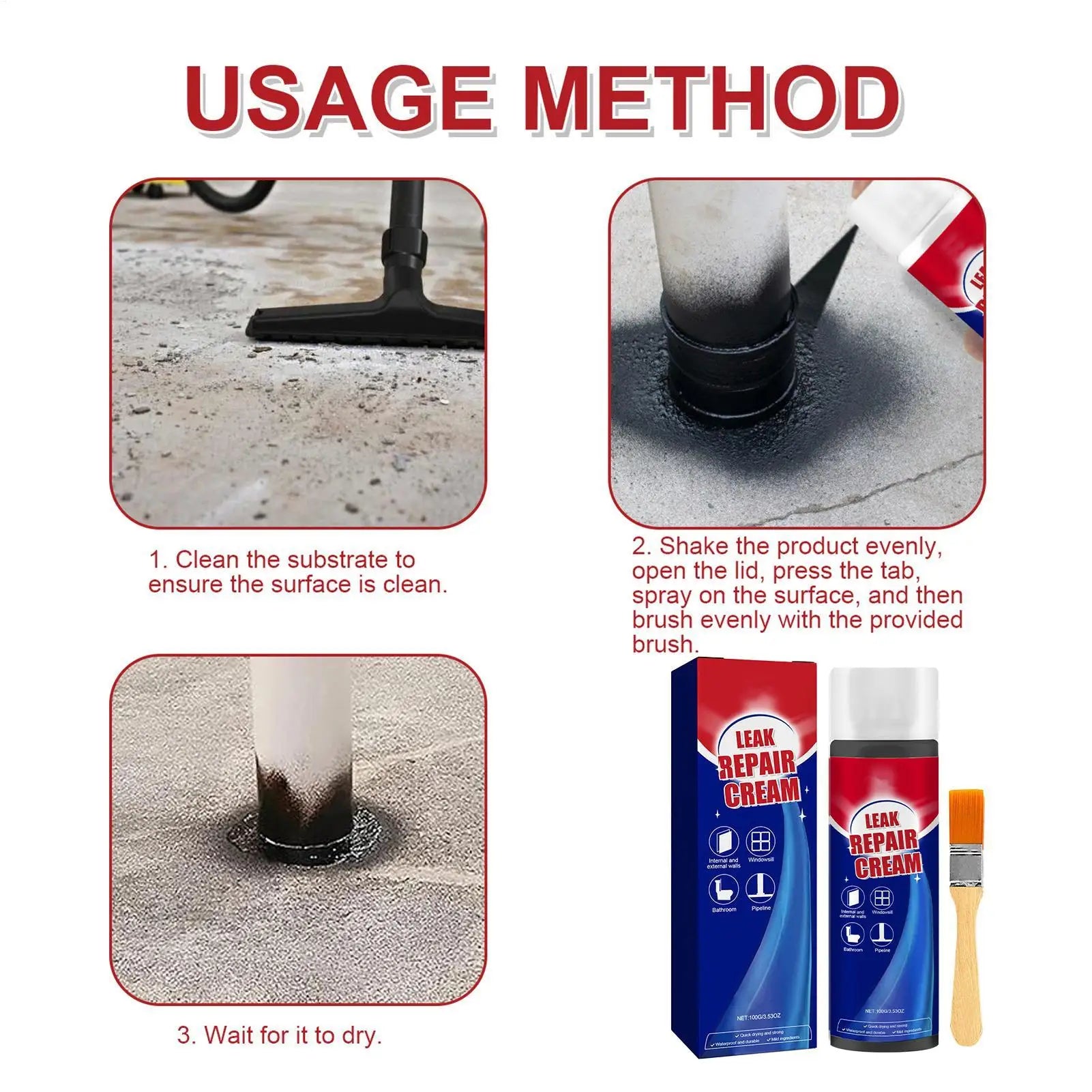 100ml Waterproof Sealant – Fast Leak Repair Coating Cream