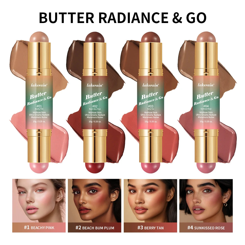 Lakerain Butter Glow Bronzer & Blush Stick – Multi-Use