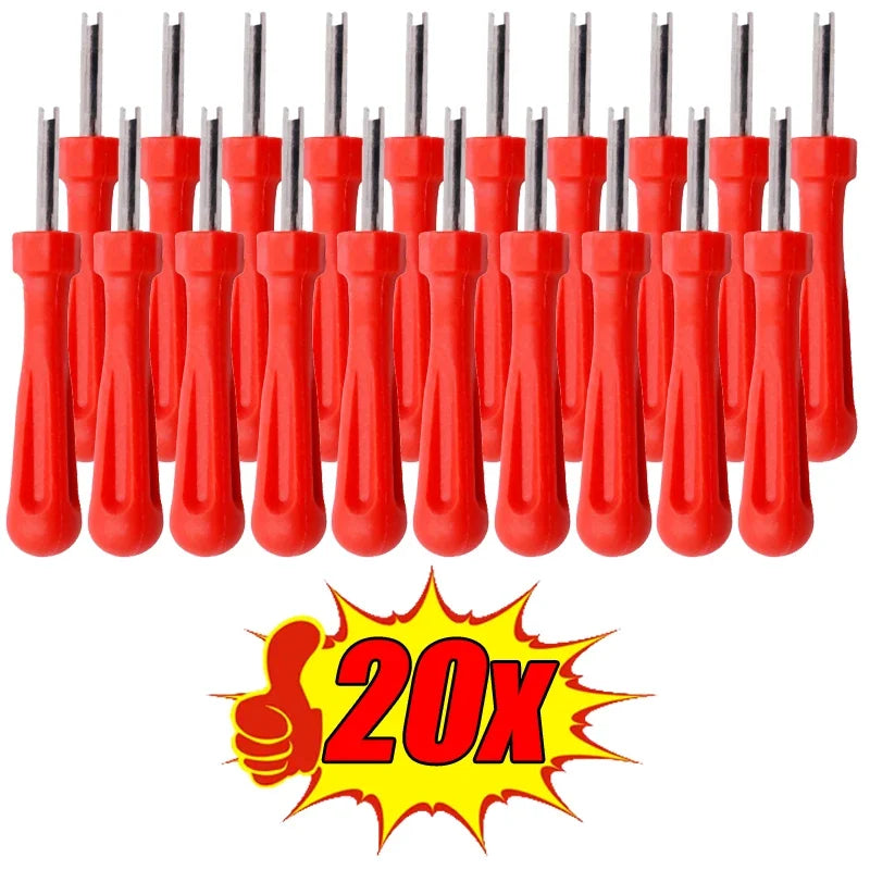 1/20Pcs Tyre Valve Core Remover Tools for Car Bike Motorbike Truck Tyre Valves Stem Repair Tools Car Tire Valve Core Screwdriver Oasis Select 20Pcs
