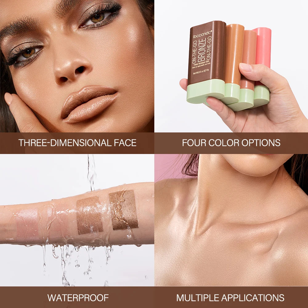 Contour Bronzer Eraser Stick Waterproof High Color Multi-purpose Use For Eyes Cheeks And Body Brightening Skin Tone Makeup Oasis Select