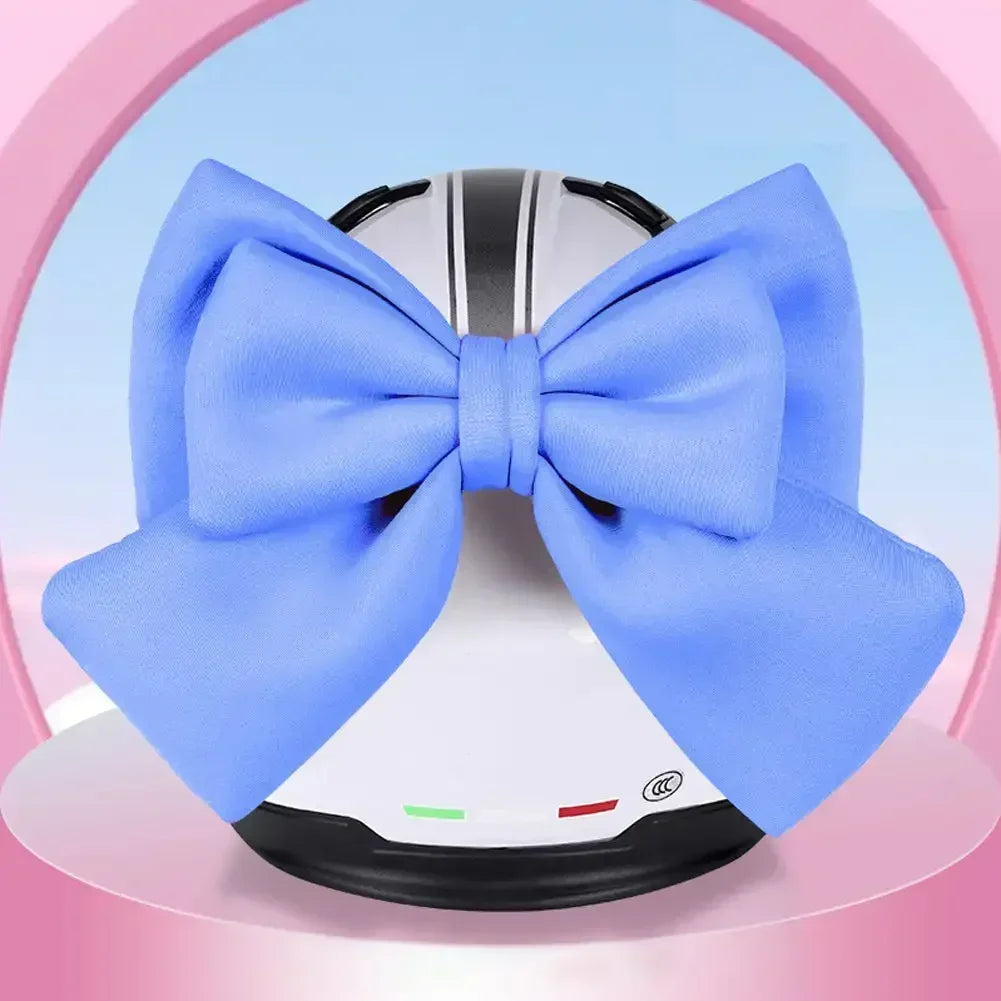 Motorcycle Helmet Butterfly Knot Full Face Off Road Helmet Decor Bow Styling Women Cycling Electric Bike Motorcycle Accessories Oasis Select SKY BLUE