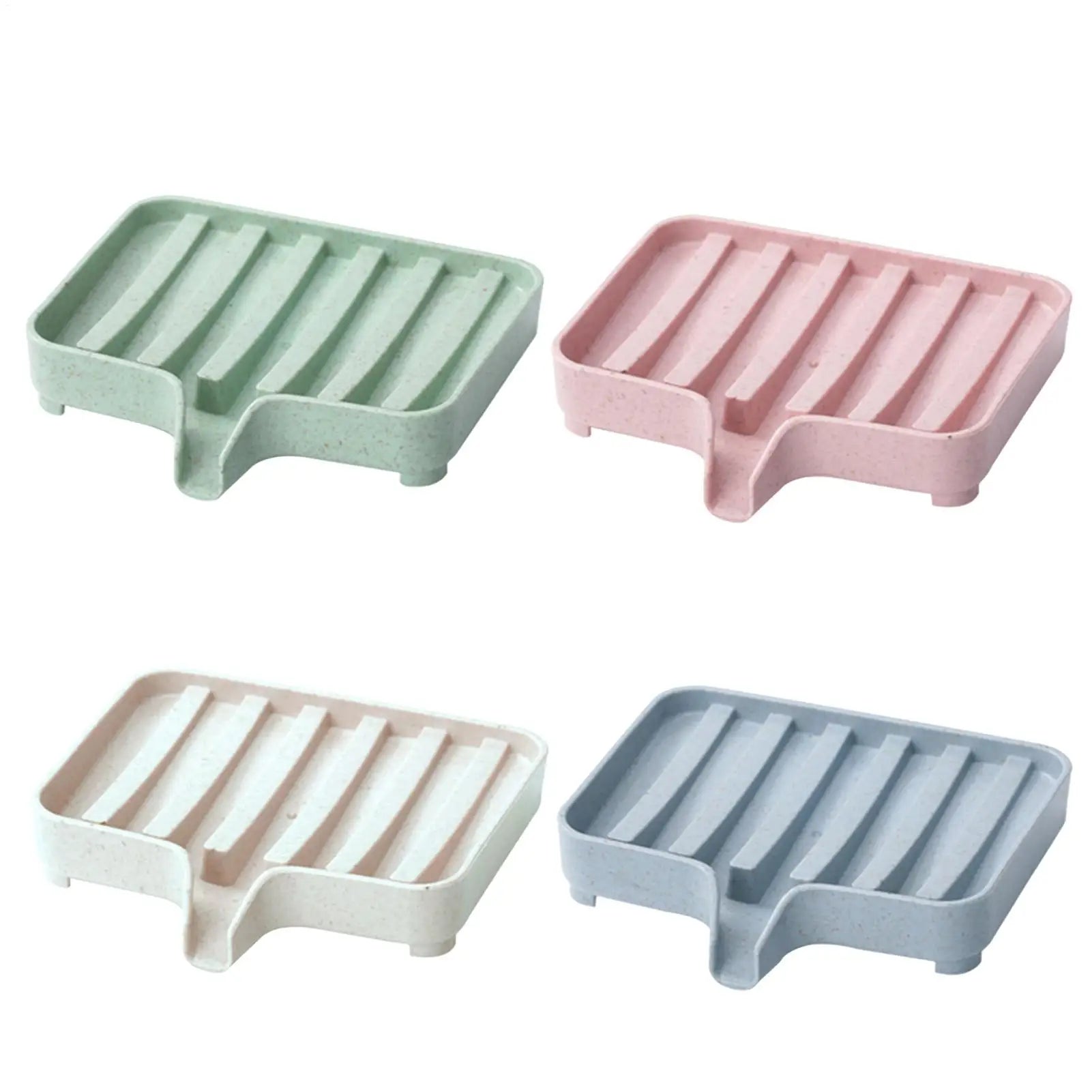 Soap Dish with Drain Soap Tray Shower Soap Storage Bathroom Accessories Multipurpose Household Soap Drain Rack for Bathroom Oasis Select